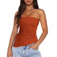thumbnail image 1 of Remera PRETTYGARDEN 2025 Top Tubo Strapless Rojo Óxido Talle L, 1 of 6