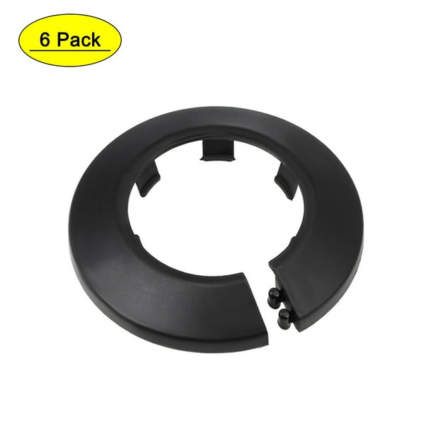 Uxcell 4041mm PP Plastic Black Water Pipe Cover Decoration 6 Pack