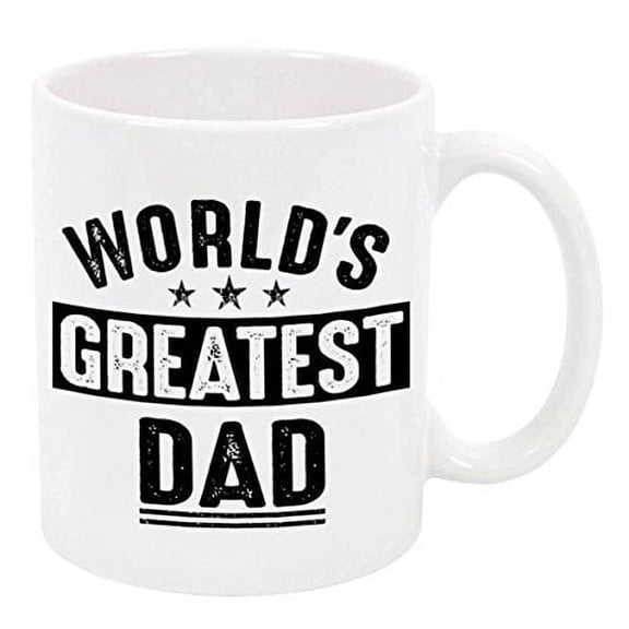 World's Greatest Dad - Gift For Dad Grandpa From Son Daughter Wife - 11 Oz. Ceramic Coffee Tea Mug PB270