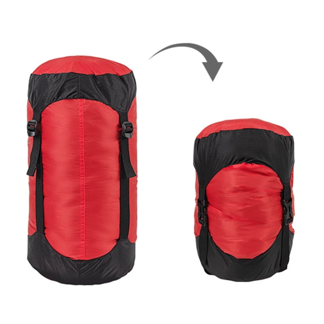 Graflsoa Sac de Compression de Camping Léger TG pour Sacs de Couchage et Équipement de Voyage, Matériau Ripstop 40D Durable, Rouge Starfire, Idéal pour les Aventures en Plein Air