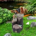 LLQEUIB Home Desk Objects Garden Statues with Stone Hats Garden Statue