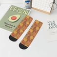 thumbnail image 7 of Pofeuu Autumn Maple Leaf Stripes Print 30cm Socks, Adult Running Hiking Socks for Youth and Adult, 7 of 7