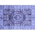 thumbnail image 1 of Ahgly Company Machine Washable Indoor Rectangle Abstract Blue Modern Area Rugs, 2' x 3', 1 of 4