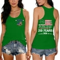 thumbnail image 3 of Sewkxo 4th of July Independence Day Tank Tops Women 250 Anniversary USA Patriotic Round Neck American Flag Print Tanks Top,Green S, 3 of 5