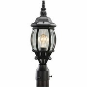 Design House 505560 Canterbury Outdoor Post Light, 6.125" x 18.5", Black Die-Cast Aluminum Finish