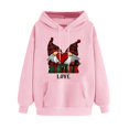 thumbnail image 2 of Ladies' Romantic Valentine Hooded Sweatshirt With Long Sleeve Cozy Fleece Material, 2 of 5