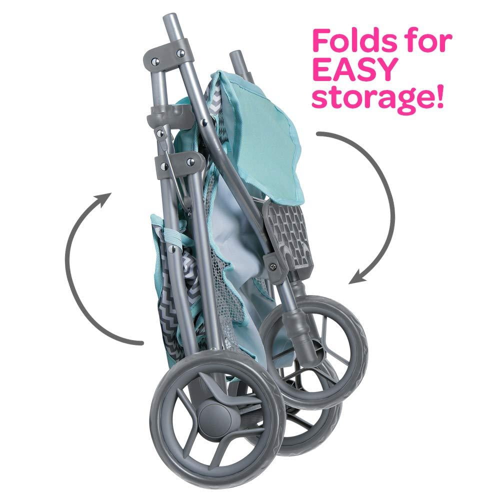Adora Zig Zag Twin Jogger Stroller For Baby Doll