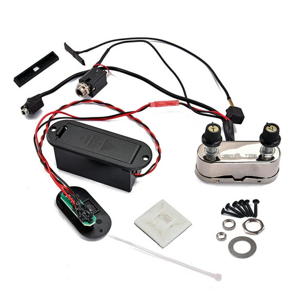 Practical Replacement 3.5mm Bridge Pickup EQ Amplifier Preamp Set for E