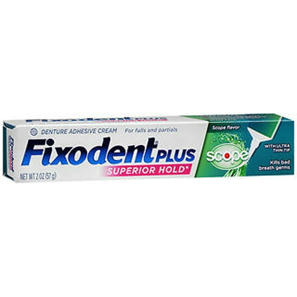 Fixodent Denture Adhesive Cream With Scope, 2 Oz.