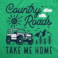 thumbnail image 2 of Mens Country Roads Take Me Home T Shirt Funny Nature Lovers Offroad Exploring Adventure Tee for Guys Graphic Tees, 2 of 9