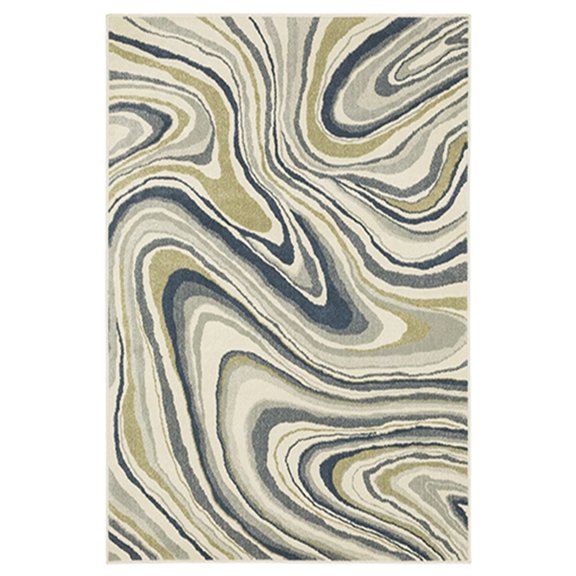 Branson Modern & Contemporary Rug BR07A in Ivory Rectangle 3' 3" X 5 ' 4"