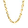 thumbnail image 3 of ARAIYA JEWELRY 14K Yellow Gold 5.84 mm Solid Miami Cuban Chain 22'' for Women or Men, 3 of 6