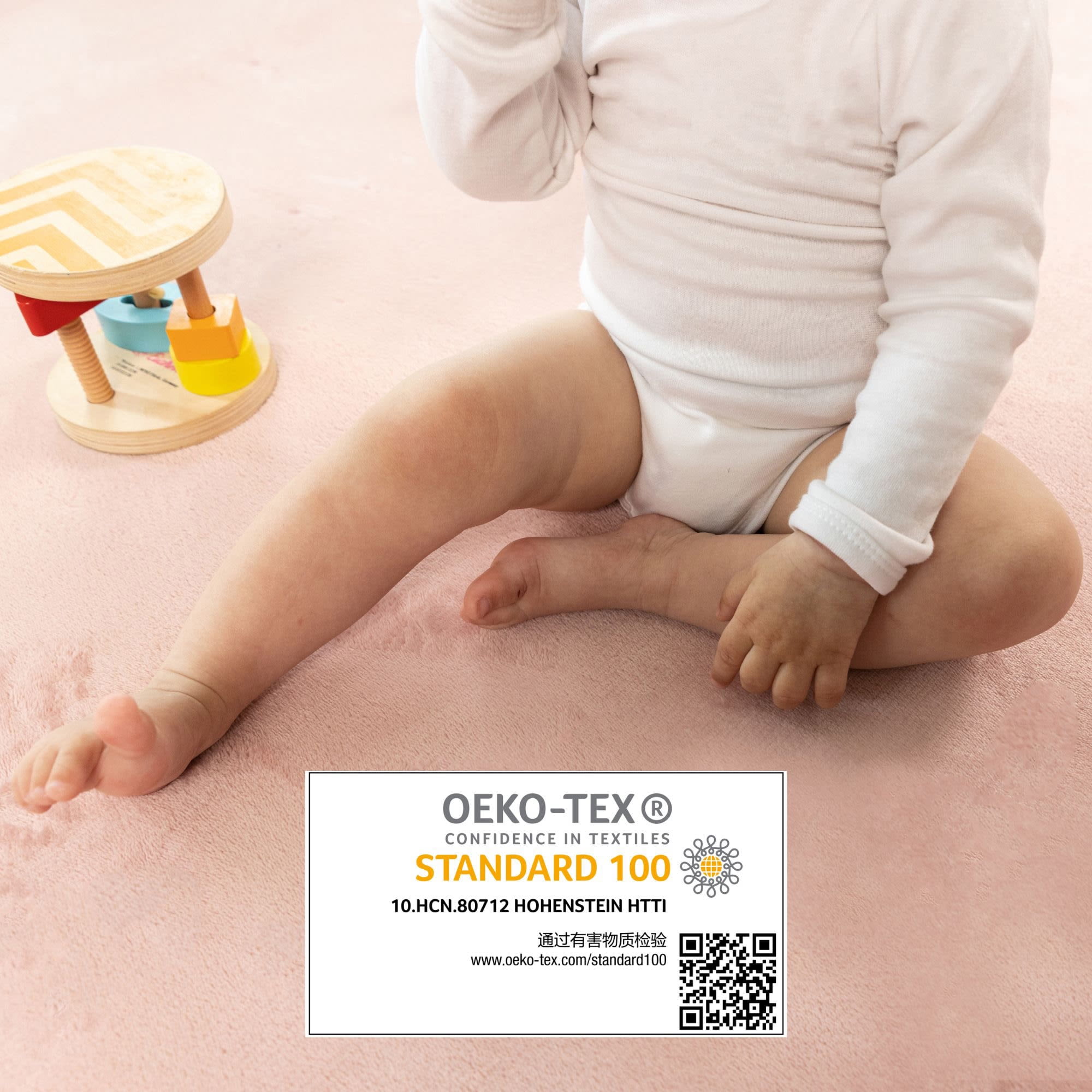 Hakuna Matte: Coral Velvet Baby Playmat: Pink - 60x80