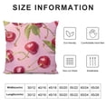 thumbnail image 5 of BANET Cute Pink Fruit Throw Pillow Covers for Toddler Decor Decorative Pillow Case Pillowcase Super Soft Plant Outdoor Pillows Covers Bedroom Tree 24x24in, 5 of 5
