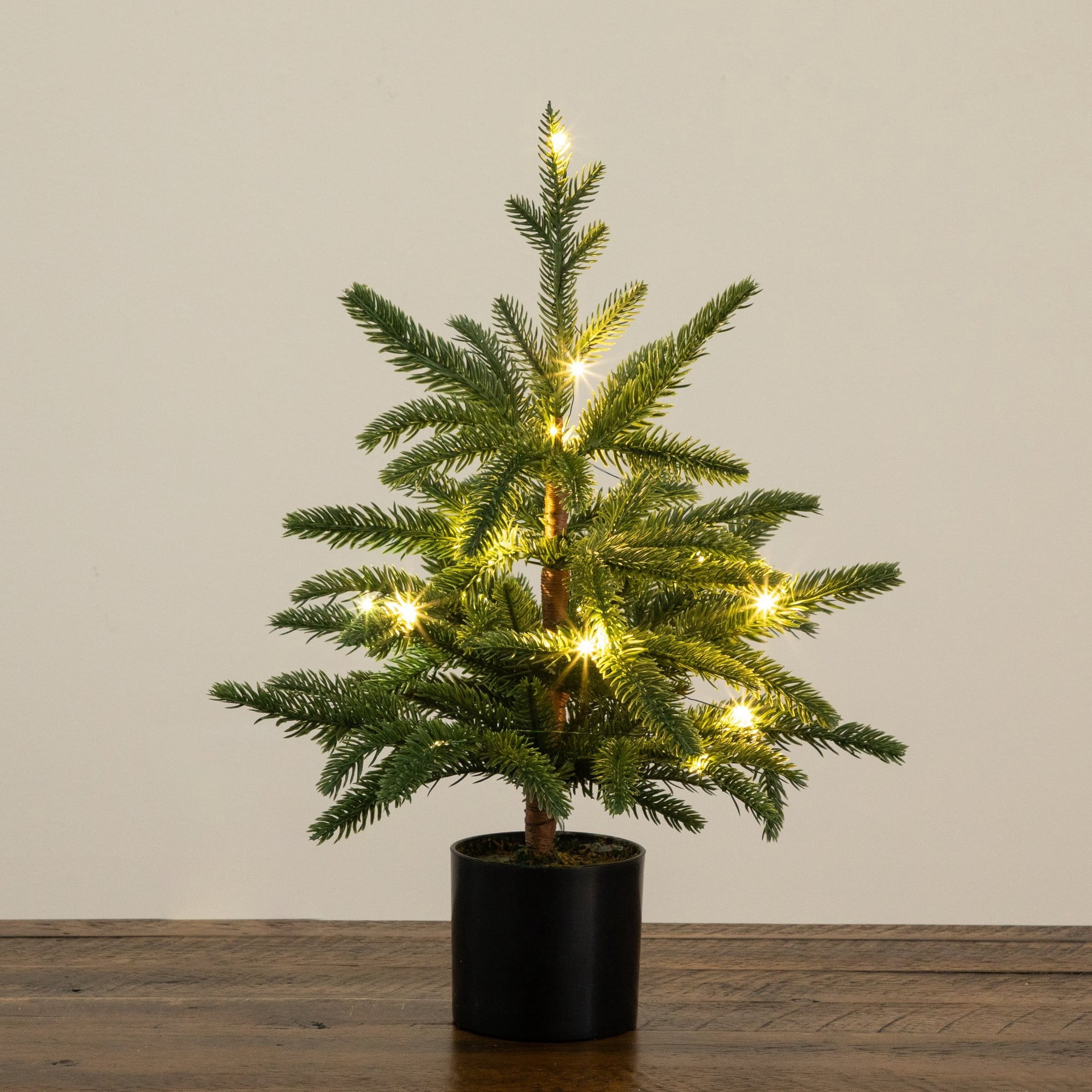 18in. Pre-Lit Artificial Christmas Tree with 12 LED Lights