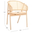 thumbnail image 3 of SAFAVIEH Couture Emmy Contemporary Wood Solid Dining Armchair, Natural, 3 of 14