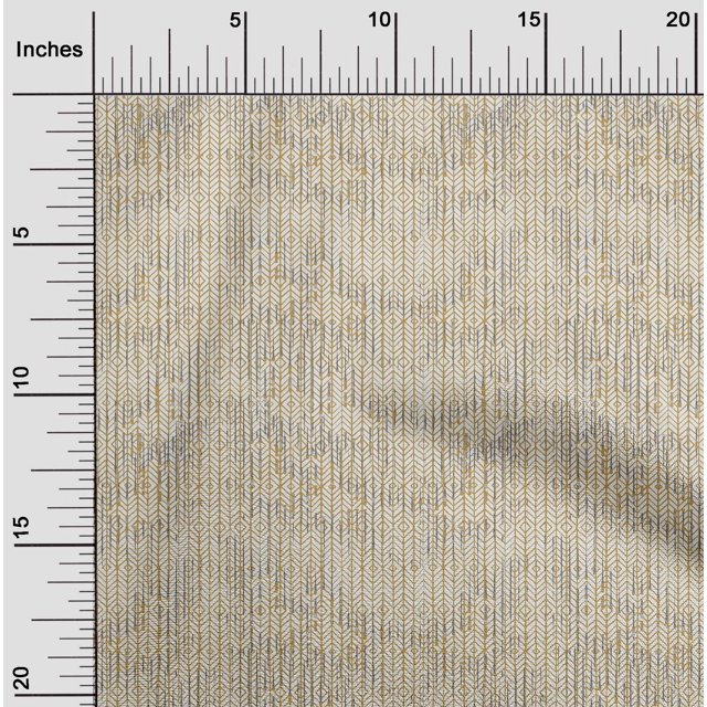 oneOone Polyester Lycra Dark Mustard Fabric Geometric Watercolor Sewing Craft Projects Fabric Prints By Yard 56 Inch Wide