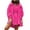 Hot Pink, variant on Umfun Women's Oversized Three-Piece Co-Ord Set, Button-Up Shirt Jacket, Crop Top and Mini Skirt, Casual Streetwear Outfit for Daily Wear