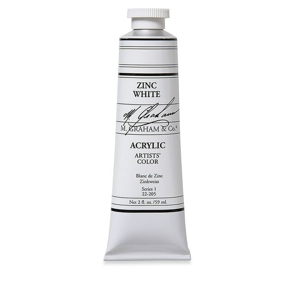 M. Graham Artists' Acrylics - Zinc White, 2 oz tube