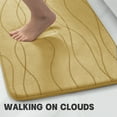 thumbnail image 5 of ChakmeOne Bathroom Rugs Sets 5 Piece, Beige Bathroom Rug Soft Absorbent Microfiber Bath Mats and U-Shaped Contour Toilet Rug, Non-Slip Machine Wash Dry for Floor Tub and Shower, 5 of 10