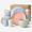 MultiLight, variant on Homienly 16PCS Wheat Straw Dishes Set for 4, Reusable Plastic Plate & Bowl Set with Cups, Lightweight Unbreakable Durable Dinnerware, Microwave & Dishwasher Safe, Stackable Dorm,Camping,Multi