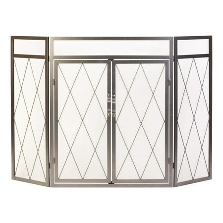 

Panacea 15195 Open Hearth Black Antique Steel Fireplace Screen