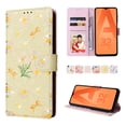 thumbnail image 4 of Wallet Case for Samsung Galaxy A32 5G 6.5 Inch with Card Slots Stand Bracket Flip Folio Phone Cover, Flower Pattern PU Leather Drop Resistant Wrist Strap Magnetic Clasp Case,Yellow Daisy, 4 of 8