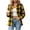 Yellow, variant on Women's Lightweight Plaid Flannel Shirt Jacket Button Down Oversized Long Sleeve Casual Shacket Outerwear
