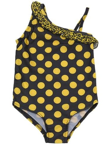 black and yellow one piece bathing suit