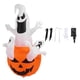 thumbnail image 1 of Fantasmas de calabaza iluminados para jardines y césped al aire libre, 100-240 V, enchufe estadounidense, 6 pies, decoración inflable de Halloween con trío de fantasmas LED, 1 of 8