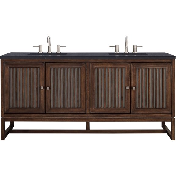 James Martin Vanities E645-V72-3Csp Athens 72" Free Standing Double Wood Vanity Set - Mid