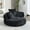 Black, variant on MOONMISS Chenille Upholstered Durable Comfort Lounger Bean Bag Lazy Sofa with Three Pillows-Gray