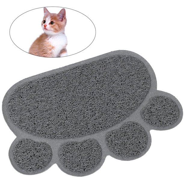 Litter Mat Cat Food Pet Placemat Clean Box Paw Keeper Paws Place Shaped
