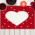 thumbnail image 4 of FYTPOV Romantic Printed Placemats, Red Pink Placemats for Kitchen and Dining, Valentines Day Decorations, Christmas Placemats for Party Home Decor, Table Decor, 18x12 in, 4 of 6