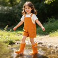 thumbnail image 5 of Yuncity Rain Boots For Kids Ankle Water Shoes Waterproof Letter Print Non- Durable Outdoor Daily And Rainy Days Wear Unisex Toddler Boots Size 18-24 Months Orange, 5 of 8