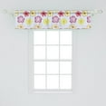 thumbnail image 2 of Ambesonne Floral Country Window Valance, Hibiscus Silhouettes, 54" X 12", Dark Coral and Pale Green, 2 of 3
