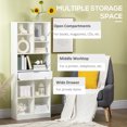 thumbnail image 4 of HOMCOM Tall Bookshelf with Drawer for Home Office, White, 4 of 10