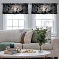 thumbnail image 4 of LALILO Kitchen Curtain Valance Evening Moon With Moonlight Rod Pocket Window Curtain 52"x 18" Set of 2, 4 of 5