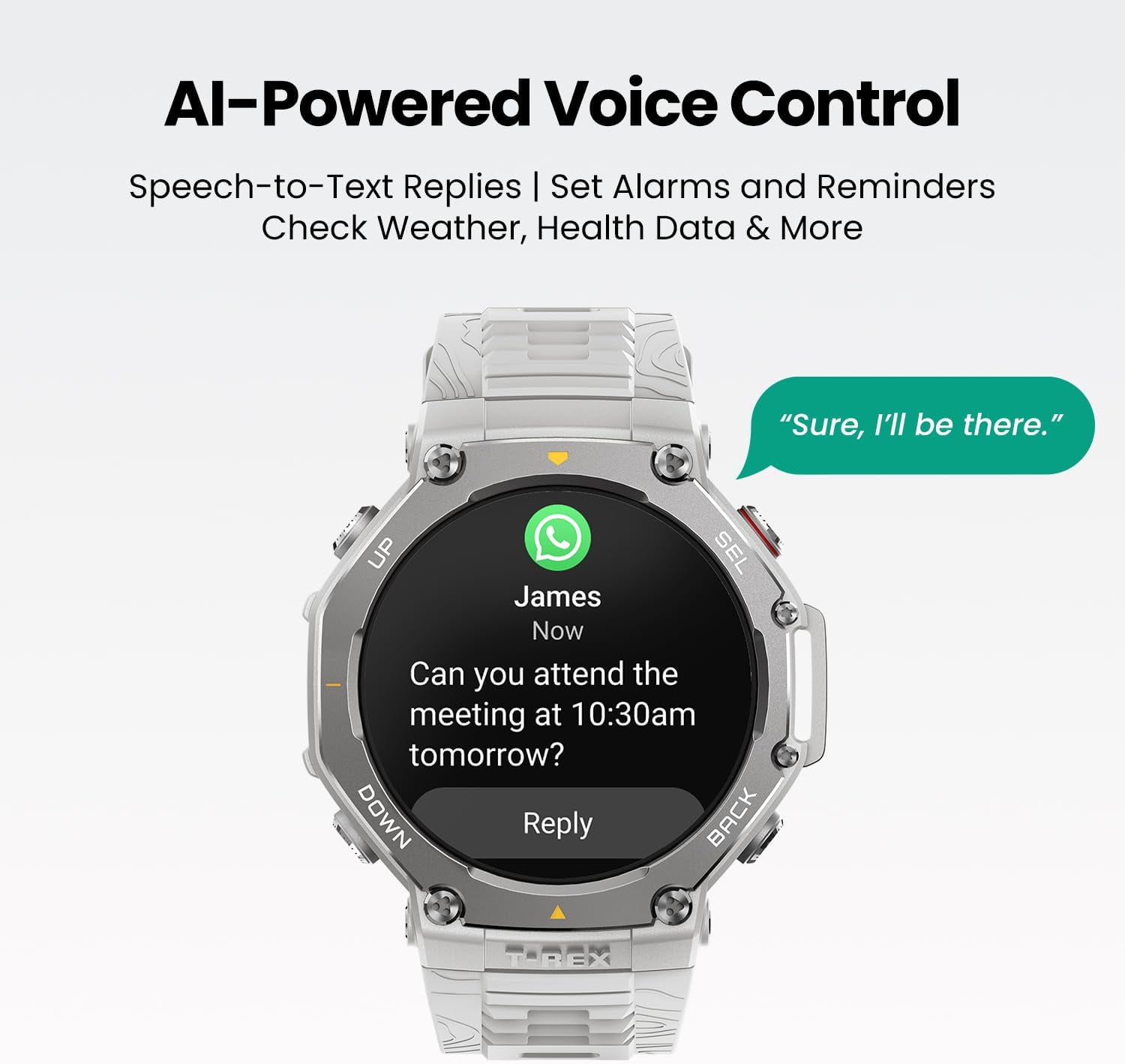 Amazfit T-Rex 3 Rugged Military Smart Watch 48mm, GPS (with Privacy), Offline Maps, Long Battery Life,328 Feet Water-Resistant, 170 Fitness/Sport Modes, AI, Voice Control, for Android or iPhone, Gray