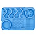 thumbnail image 2 of Visland Pet Licking Mat Bite Resistant Non-Slip Anti-Choking Slow Feeder Barrier Design Even Edge Pet Licking Pad Pet Supply, 2 of 2