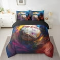 thumbnail image 2 of Castle Fairy Teens Baseball Gamer Bedding Comforter Set 7-Piece,Graffiti Splash Ball Game King Bedding Sets,Gradient Sport Theme Ultra Soft Bed Sheets,Breathable Home Decor,Reversible, 2 of 8
