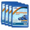 thumbnail image 1 of Lona Tarpuglider, paquete de 4 unidades, resistente al agua, 2,4 x 3 m, azul, 1 of 8
