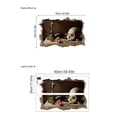 thumbnail image 3 of Adhesivos de pared para Halloween, 3D, diseño de calavera con velas rotas, 3 of 3