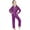 1-Purple1229, variant on WOYY Girls Satin Sleepwear Long Sleeve Button Down Shirt Pants Outfits Loungewear, Sizes 3-14