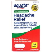 Equate Extra Strength Headache Relief Tablets, 250 mg, 24 Count