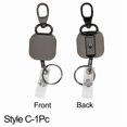 thumbnail image 1 of Pince Porte-Clés en Métal Rétractable pour Enrouleur de Badge, Porte-Cartes d'Identité Extensible pour Bureau, École et Événements, 1 of 7