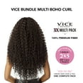 thumbnail image 4 of Sensationnel Vice Bundles 3X Multi Bundle Weaving Premium Hair with 2x5 Lace Closure Multi Boho Curl ( 18" 20" 22" Inch ) ( 2 Dark Brown ), 4 of 6