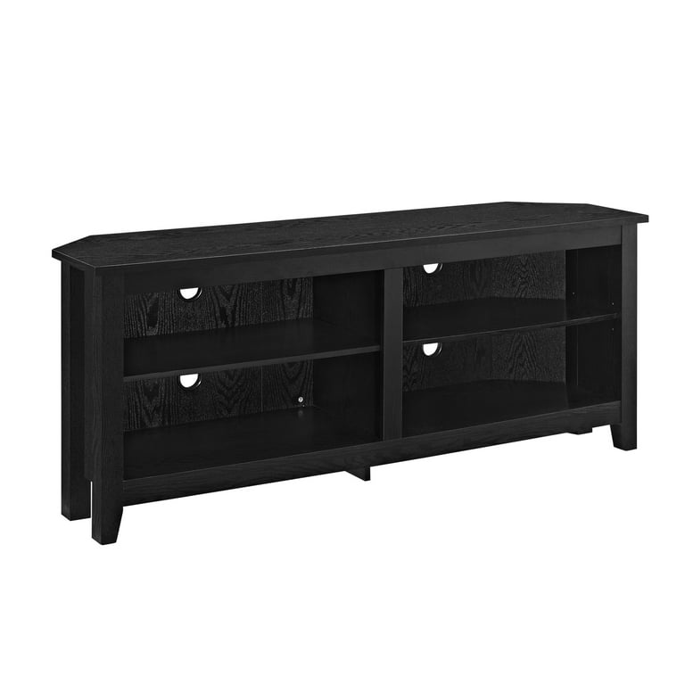 Walker Edison 58 Wood Corner TV Stand Console Black