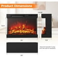 thumbnail image 3 of RELAX4LIFE 24’’ Recessed 3-Sided Electric Fireplace - 750W/1500W Fireplace Heater w/3 Log Flame Colors, 6 Brightness, Remote Control, 6H Timer & Overheat Protection, Indoor Electric Fireplace Inserts, 3 of 9