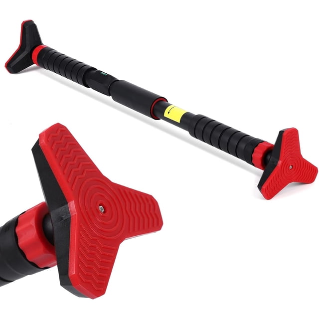 Pull Up Bar with Level Meter for Doorway, No-Screw Chin Up Bar, Adjustable Strength Training Pull-Up Bars, 440LB Capacity